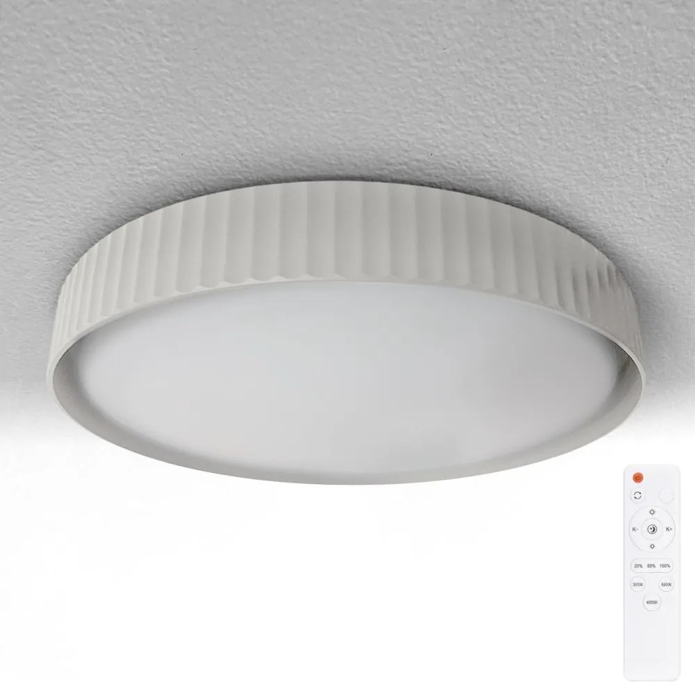 Brilagi - Ściemnialny plafon LED LUCIA LED/60W/230V śr. 59 cm biały + pilot