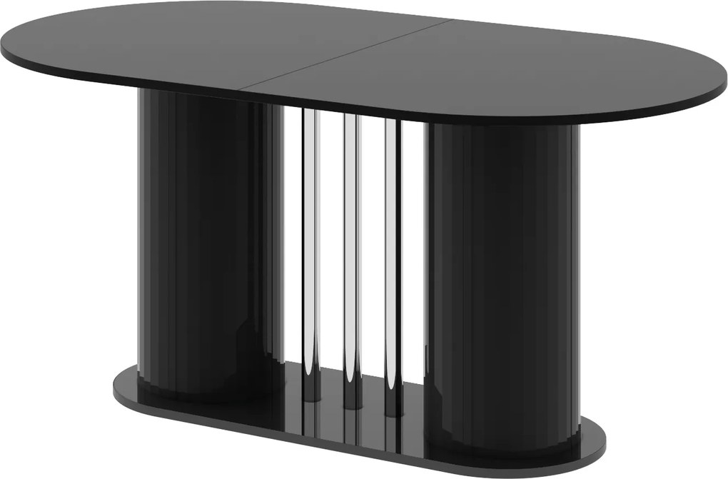 Stół z owalnym rozkładanym blatem w wysokim połysku Cesaro Hubertus