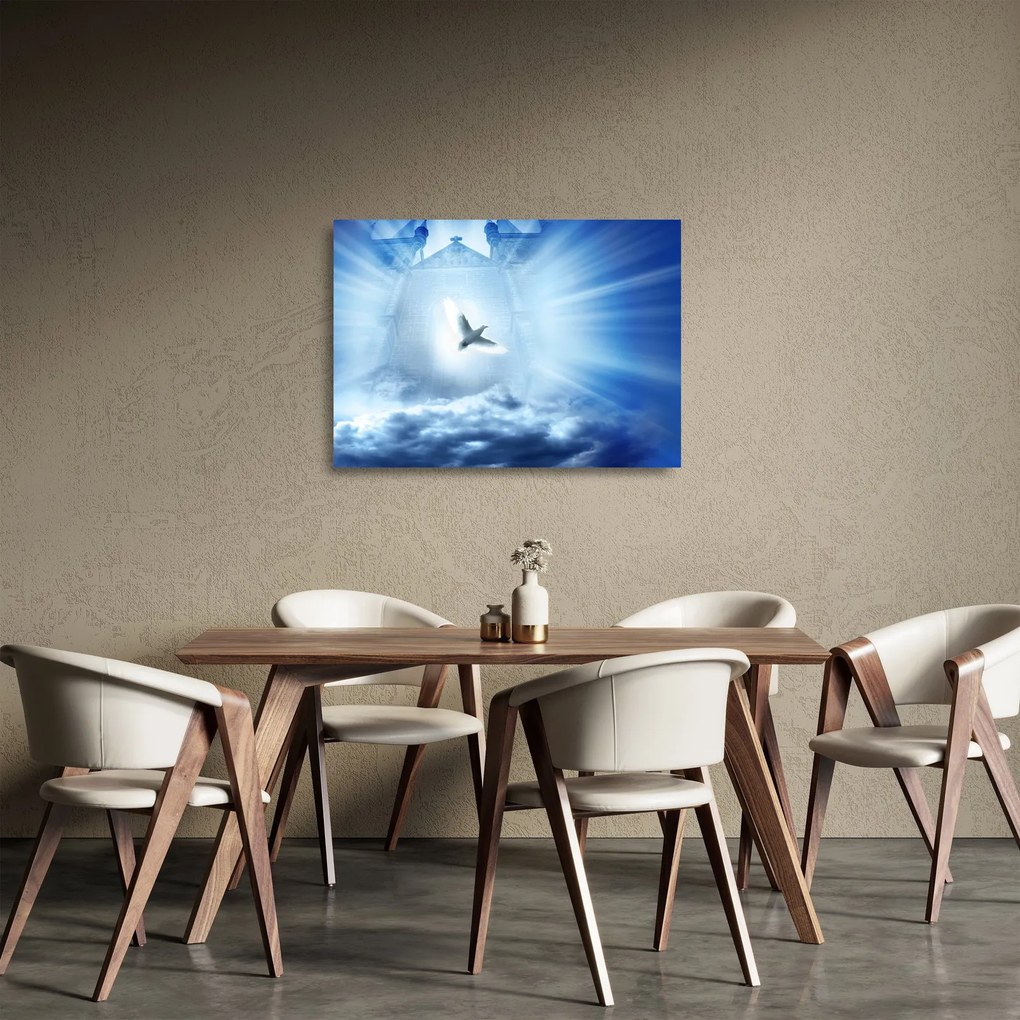 Obraz na szkle - Boska gołębica (70x50 cm)