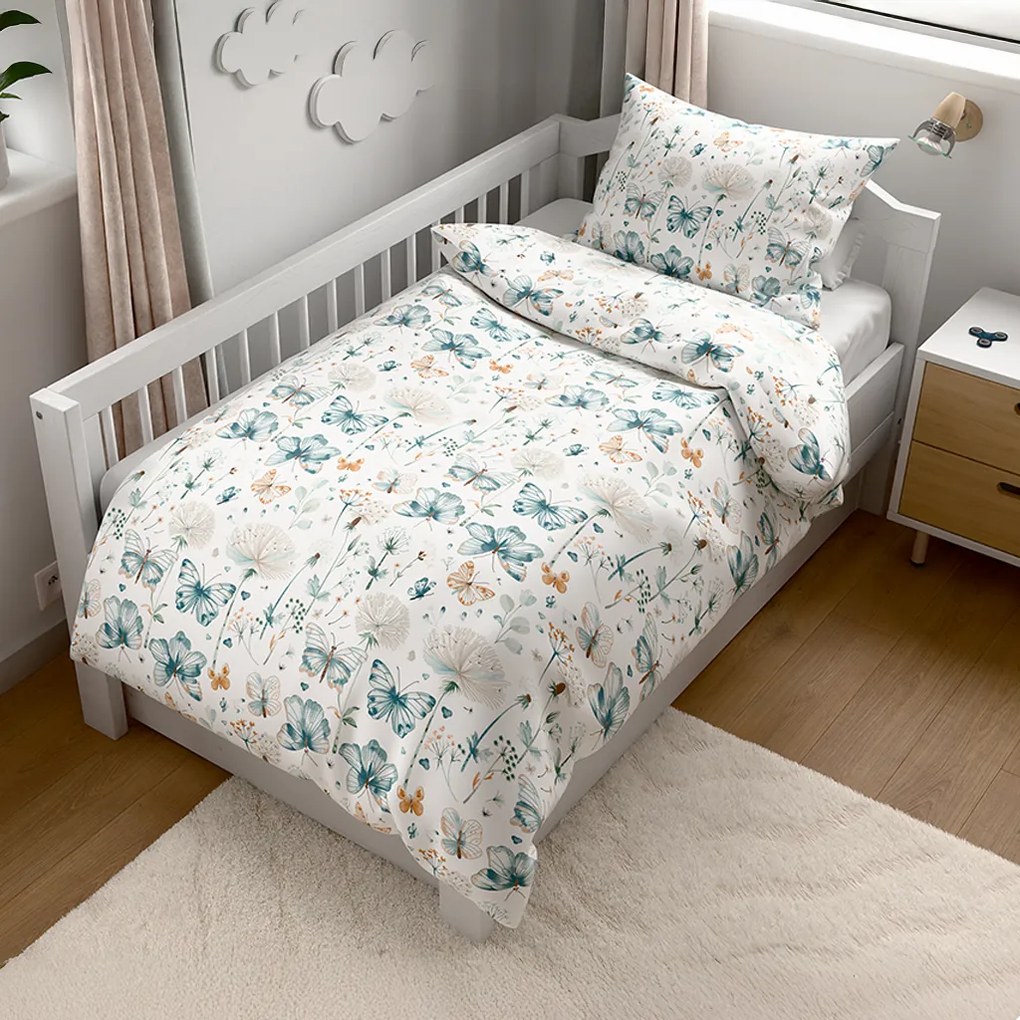 PrzytulneMieszkanie.pl PrzytulneMieszkanie.pl Pościel z kory do łóżeczka Renforcé ELIVINE biała Rozmiar pościeli: 45 x 65 cm | 90 x 140 cm