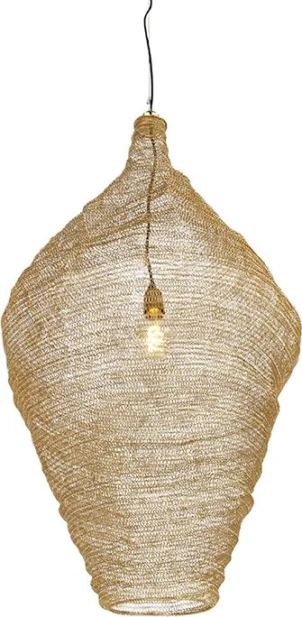 Orientalna lampa wisząca złota 60 cm - Nidum L