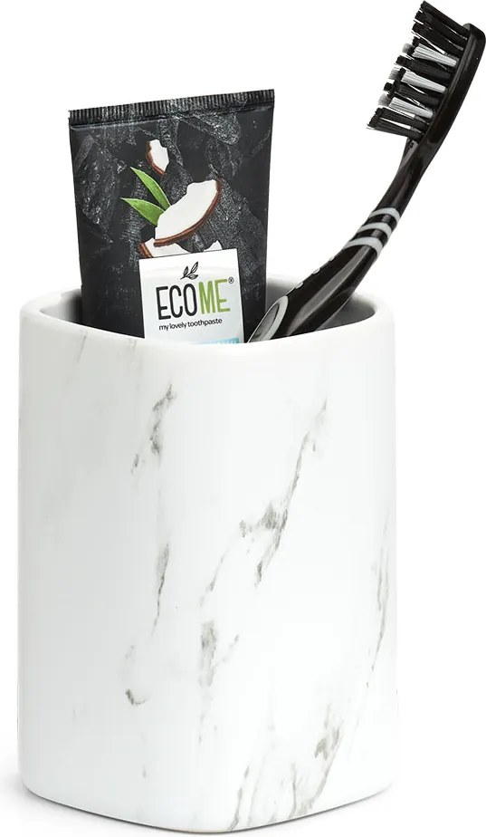 Ceramiczny kubek na szczoteczki MARBLE