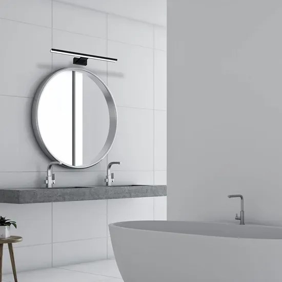 Czarny kinkiet do łazienki -13,8W 60x11,5x4 cm F9-T33