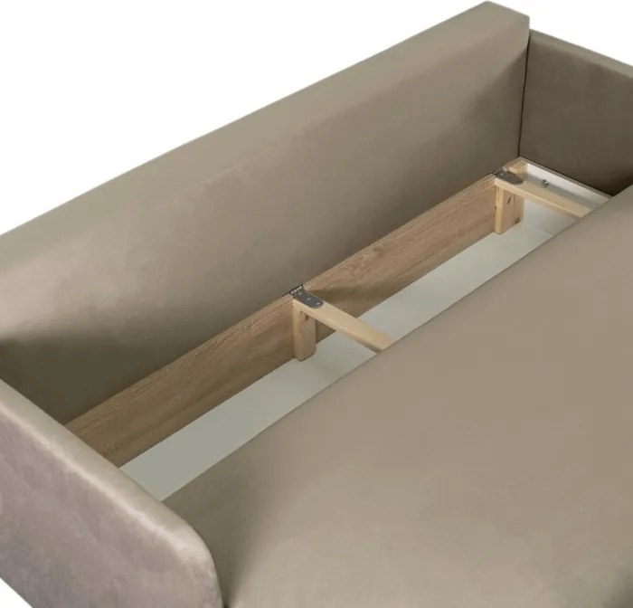 Sofa Rozkładana z Funkcją Spania LUMO Dwuosobowa Beżowa Nowoczesna do Salonu