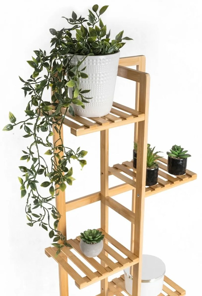 Stojak na rośliny G21 6 poziomów, bambusowy