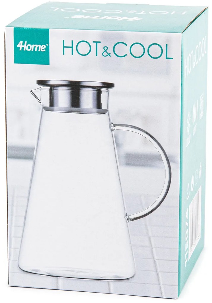 4Home Dzbanek szklany z pokrywką Jug Hot&Cool, 1,8 l