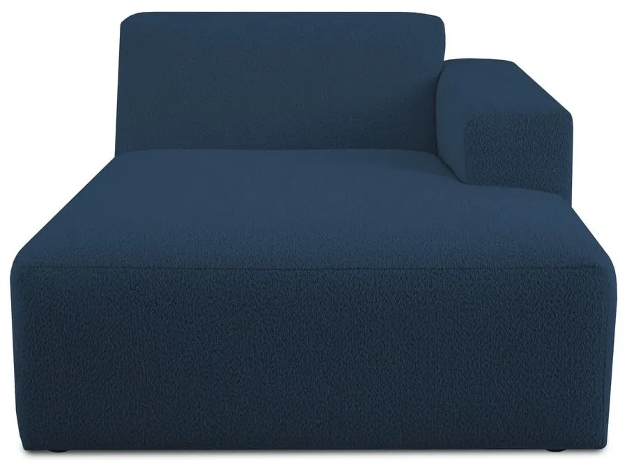 Ciemnoniebieski moduł sofy z materiału bouclé (prawostronny) Roxy – Scandic