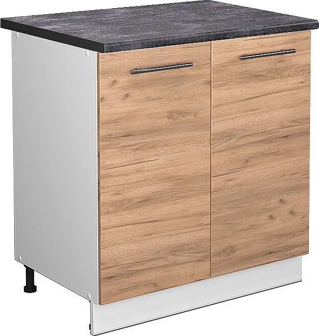 Szafka pod zlew złoty dąb energetyczny 80x60x82 fame-line