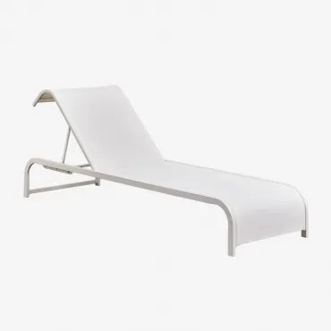 Leżak Regulowany Ze Stali Marietta Gardenia Biel - Sklum