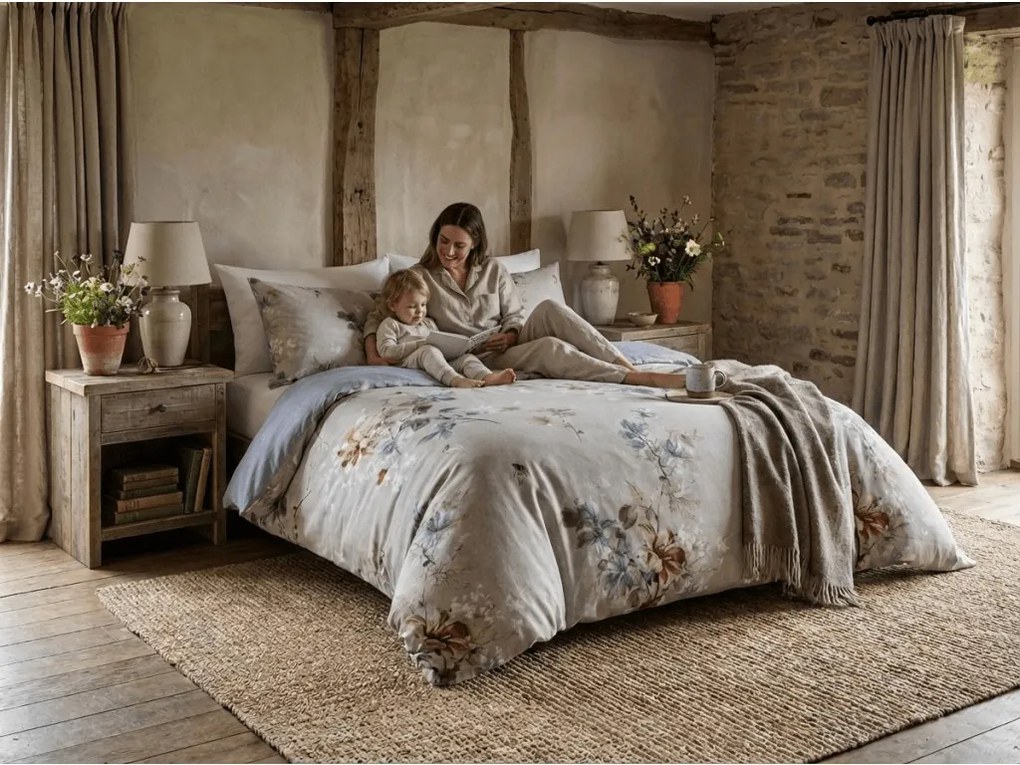 PrzytulneMieszkanie.pl PrzytulneMieszkanie.pl Pościel z mikroflanelu KWIANO szara Rozmiar pościeli: 70 x 90 cm | 140 x 200 cm