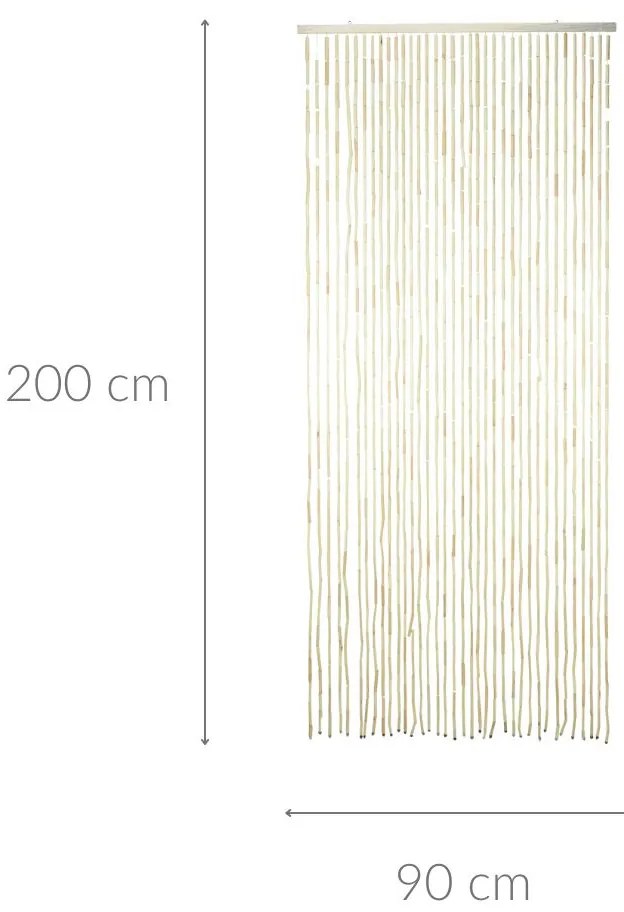 Zasłona bambusowa na drzwi, 90 x 200 cm