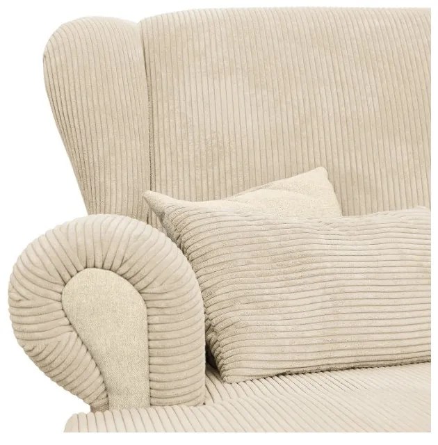 Beżowy sztruksowy szezlong Lord – Ropez