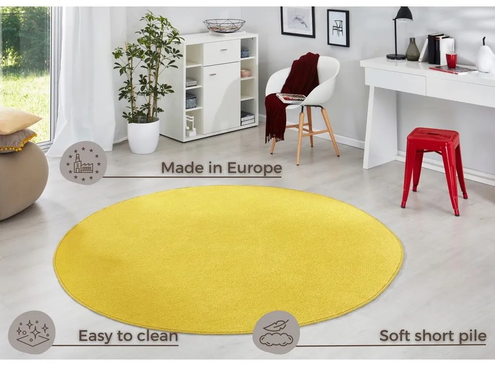 Żółty okrągły dywan ø 200 cm Fancy – Hanse Home