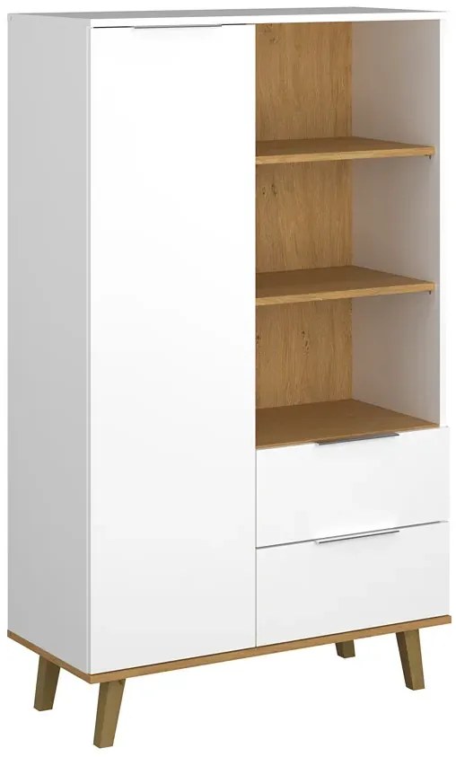 Duży półotwarty regał skandynawski E2-E29