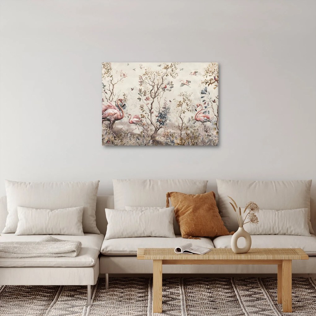 Obraz - Rysunek flamingów (70x50 cm)