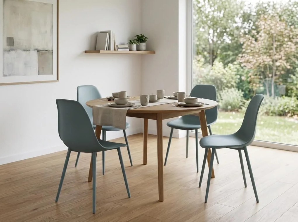 Krzesło do kuchni OSAKA plastikowe, petrolowe