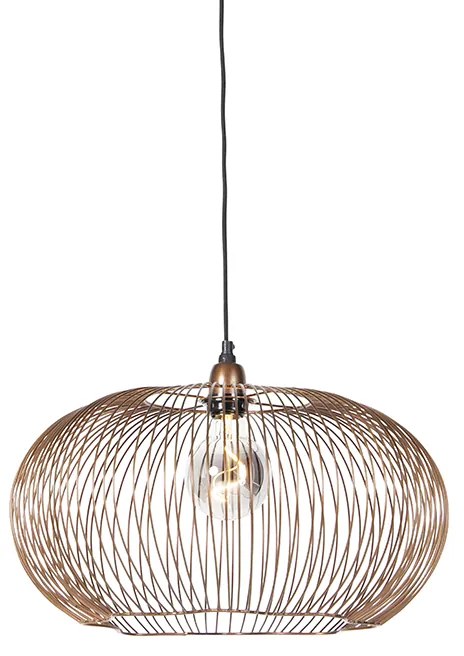 Industrialna lampa wisząca miedziana 49 cm - Finn