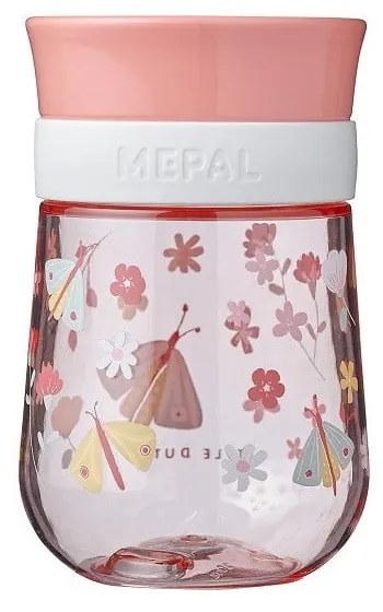 Jasnoróżowy kubek dla dzieci z tritanu 300 ml Flowers &amp; butterflies – Mepal