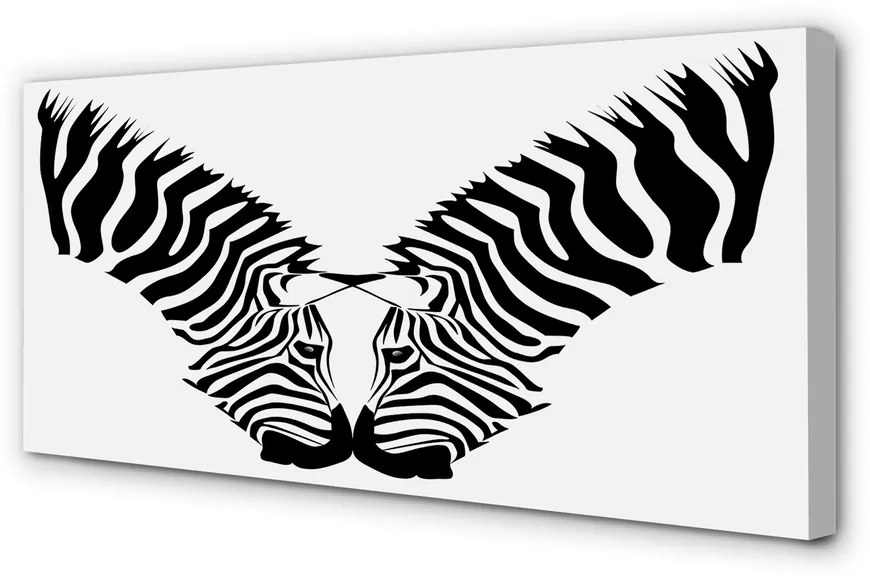 Obraz na płótnie Odbicie lustrzane zebra