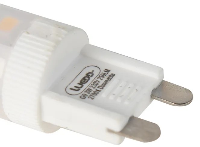 Zestaw 5 żarówek LED G9 z możliwością ściemniania 3W 280lm 2700K