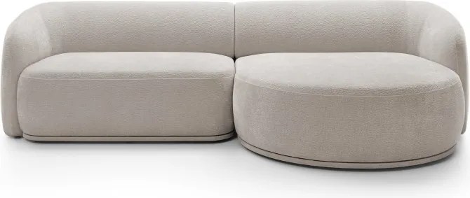 Narożnik NOBO Prawostronny system modułowy tkanina DressME 02 Jasny Szary