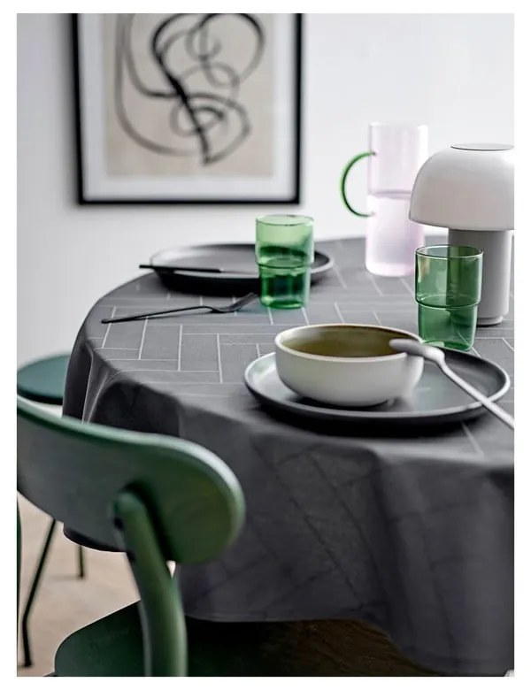 Adamaszkowy obrus ø 180 cm Tiles Damask – Södahl