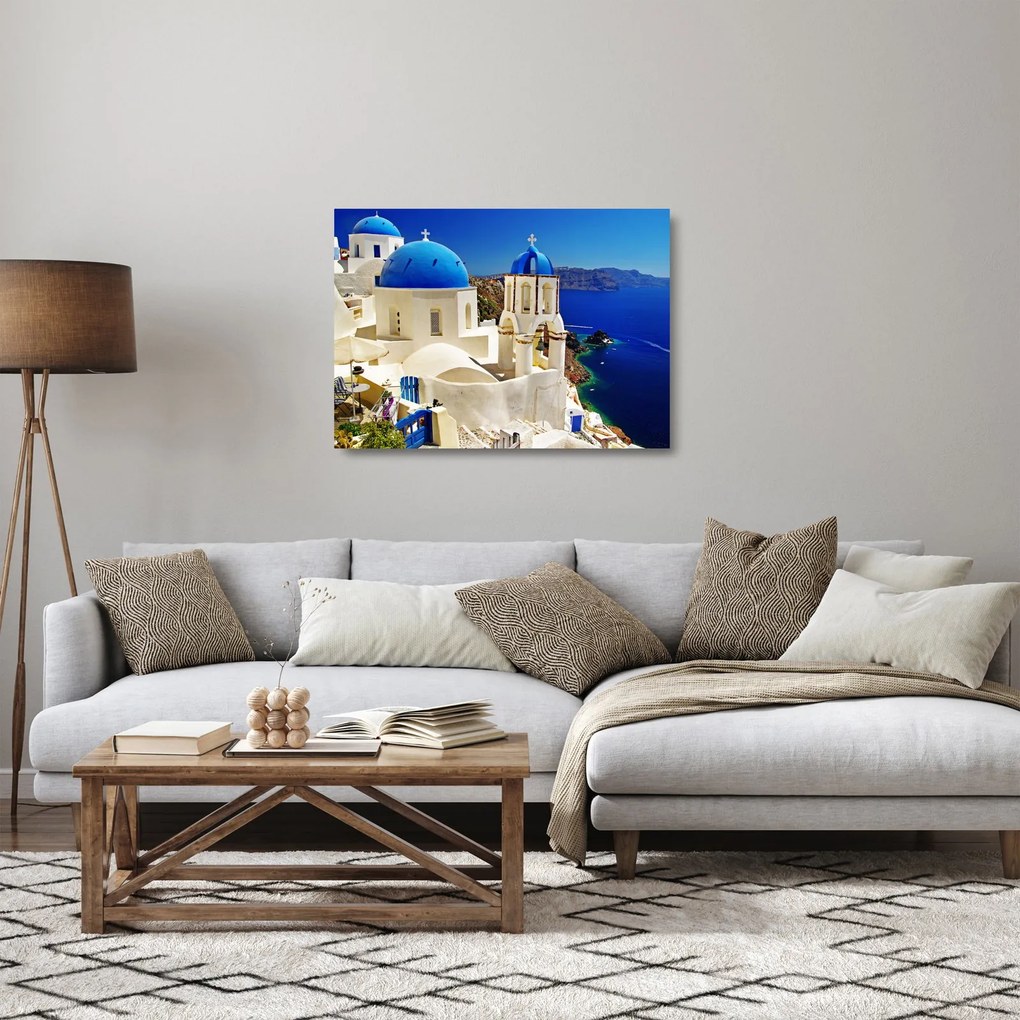 Obraz na szkle - Santorini, Grecja (70x50 cm)