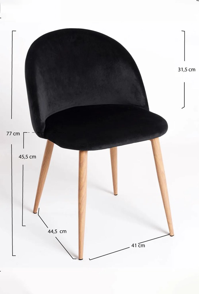Zestaw 4 Krzese Vint Aksamitne
