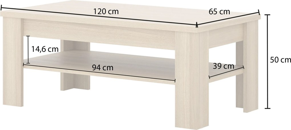 Ława LUNO 120 cm Stolik Kawowy do Salonu