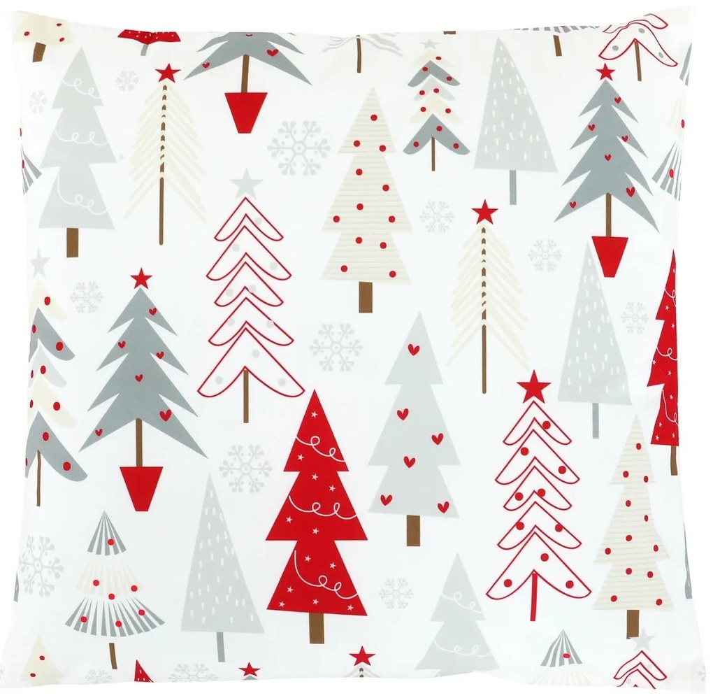 Poduszka z wypełnieniem Choinki, 45 x 45 cm