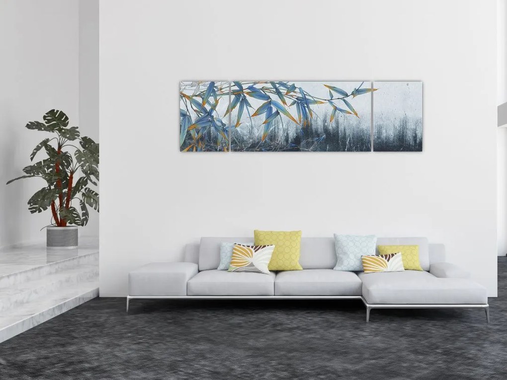 Obraz - Bambus na ścianie (170x50 cm)