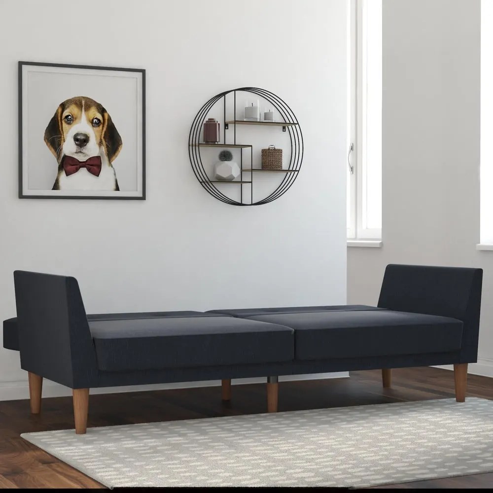 Ciemnoniebieska rozkładana sofa 205 cm Regal – Novogratz