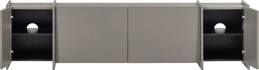 Szara szafka pod TV w dekorze jesionu 200x53x44 cm Brock – WOOOD