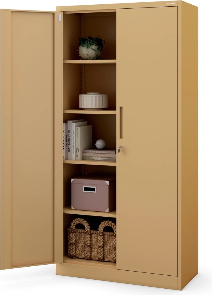 Szafa biurowa Fresh Style Jan 90x40x185 cm beżowa