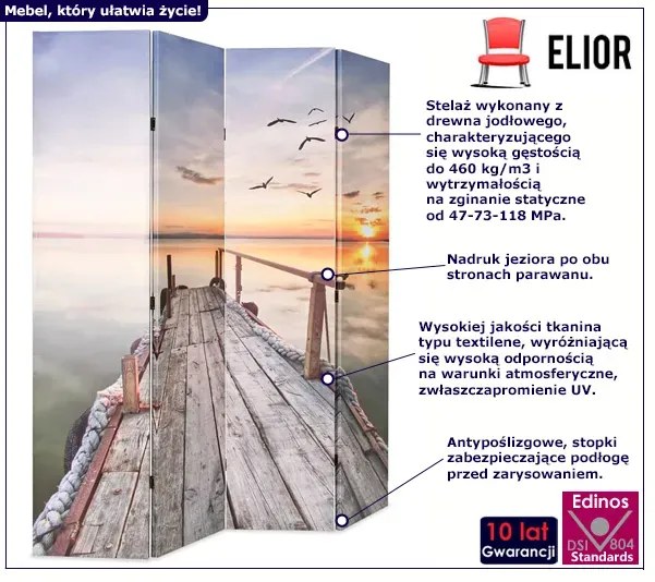 Wewnętrzny parawan do domu - Lanard 4X 160 x 170 cm