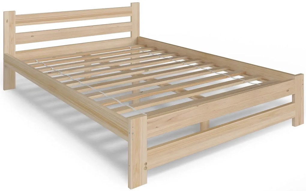 Drewniane łóżko w stylu skandynawskim 120x200 - Zinos 3X