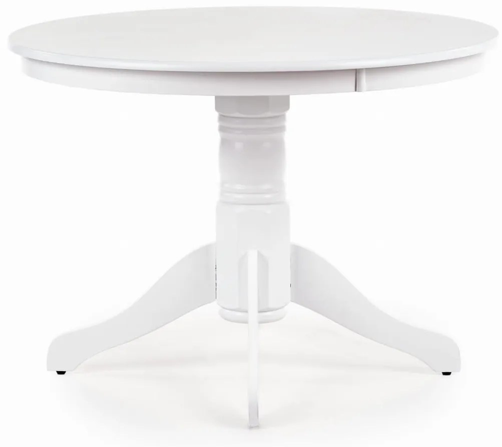 GLOSTER stoł biały fi106/75 cm okrągły 4-osobowy klasyczny