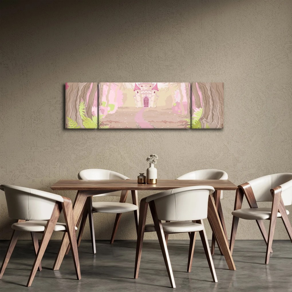 Obraz - Podróż do różowego królestwa (170x50 cm)