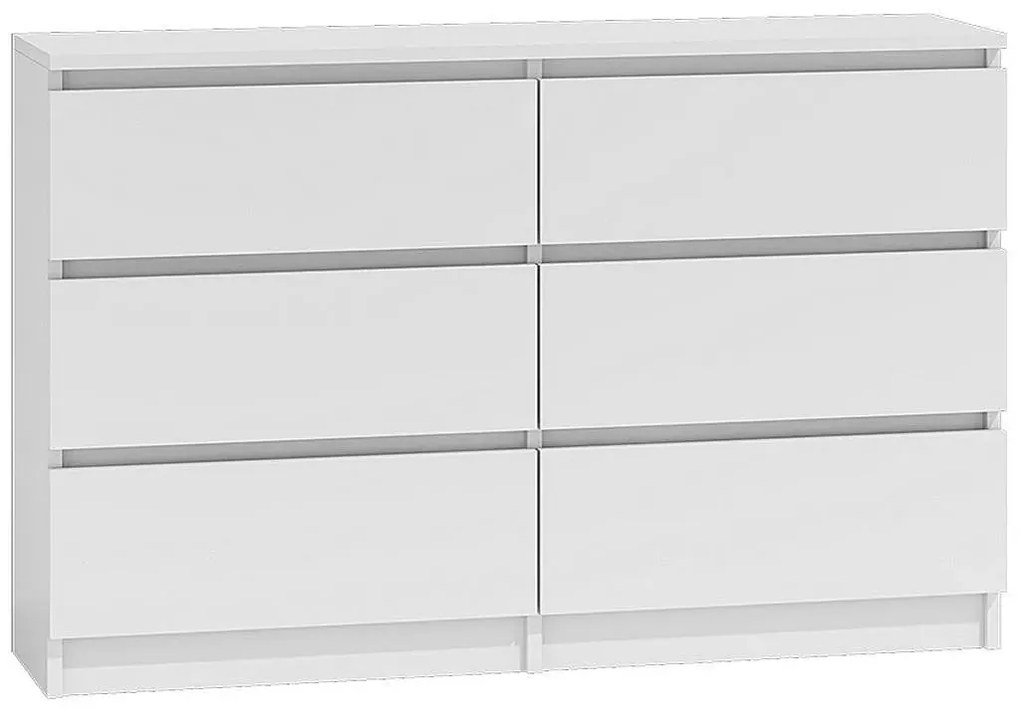 Nowoczesna Biała Komoda 140 Cm Z Szufladami H5-F91