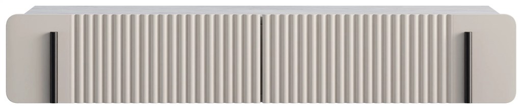 Toaletka Malmi 100 cm wisząca z szufladami - kaszmir / crema bianca / czarny