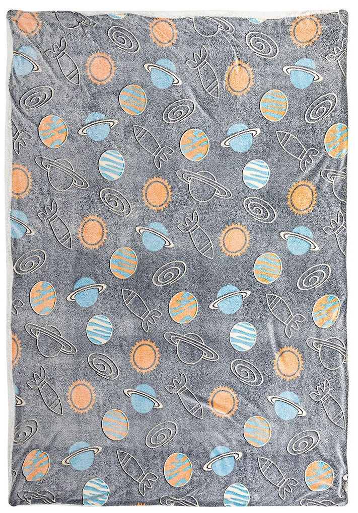 4Home Koc świecący z barankiem Planetarium, 150 x 200 cm