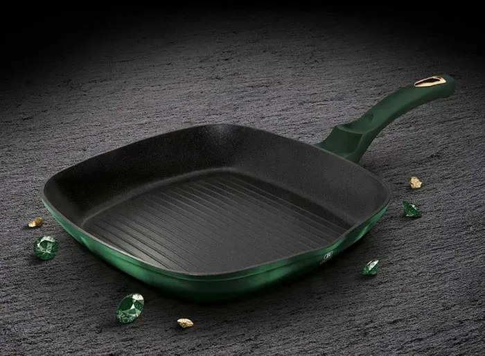 Zielona tytanowa patelnia grillowa C4-Z76