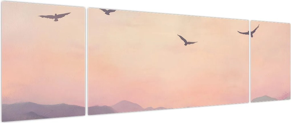 Obraz - Stado ptaków II. (170x50 cm)