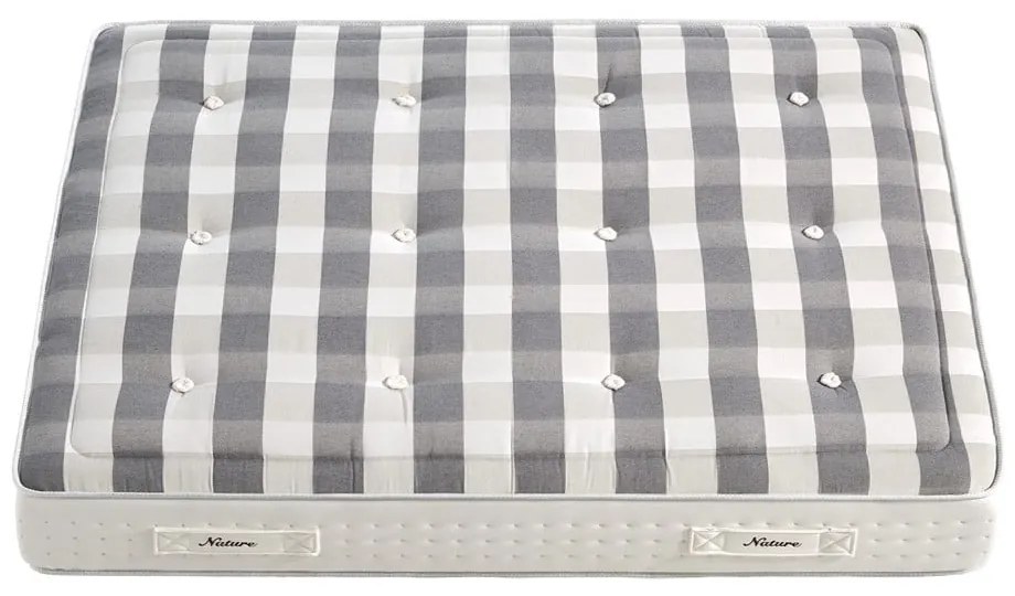 Średnio twardy sprężynowy materac termoregulacyjny 200x200 cm Grand Spring Nature – Moonia