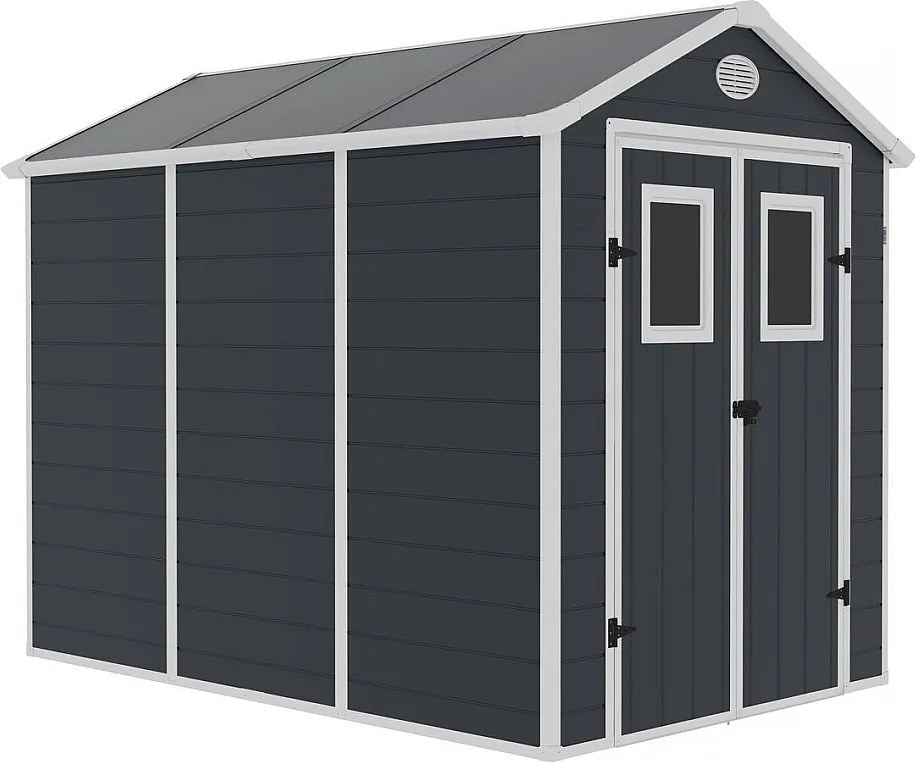 Wiata ogrodowa z żywicy "Texas" - 5,23 m² - zestaw do kotwienia w zestawie - antracyt