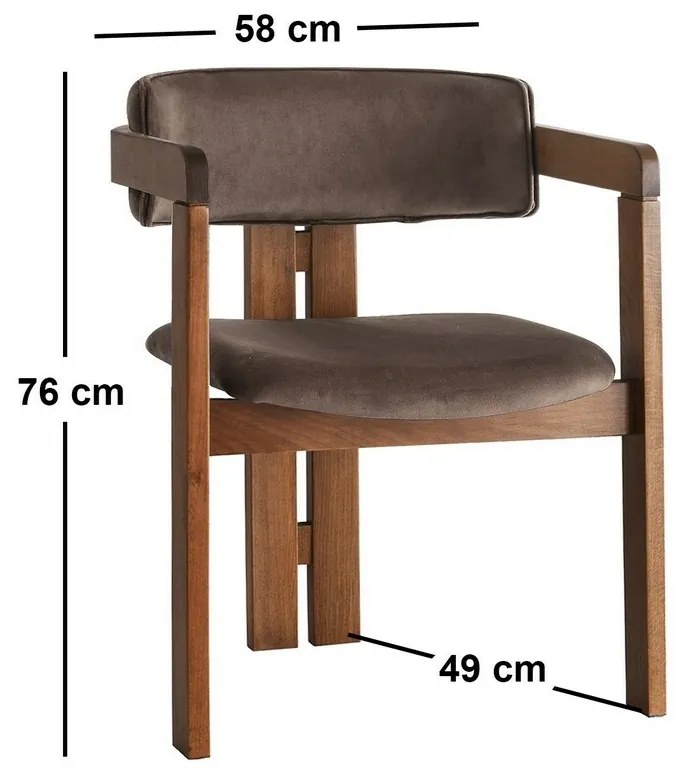 Krzesło do jadalni CO Dark Brown and Walnut
