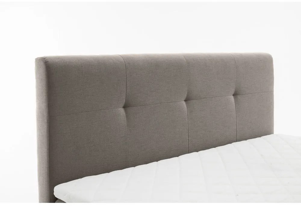 Jasnoszare łóżko boxspring 180x200 cm Stockholm – Meise Möbel