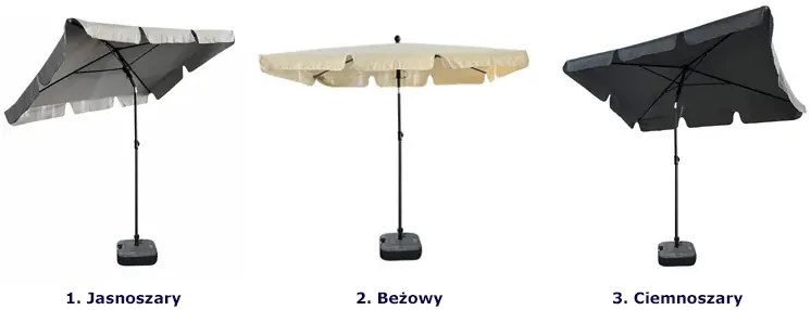 Beżowy Parasol Plażowy Ze Zmianą Kąta Nachylenia M8-G01