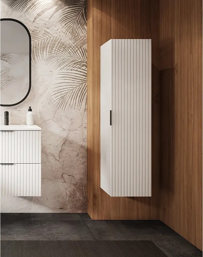 Słupek łazienkowy ryflowany FLOW 136 cm biały