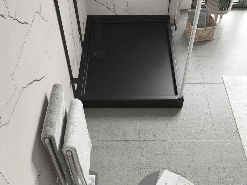 Mexen Flow+ brodzik prostokątny 90 x 70 cm, czarny mat - 46R707090H